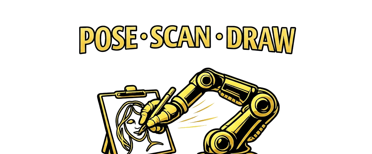 Pose · Scan · Draw — AI Sketch Bots, Powered by LOH Collective